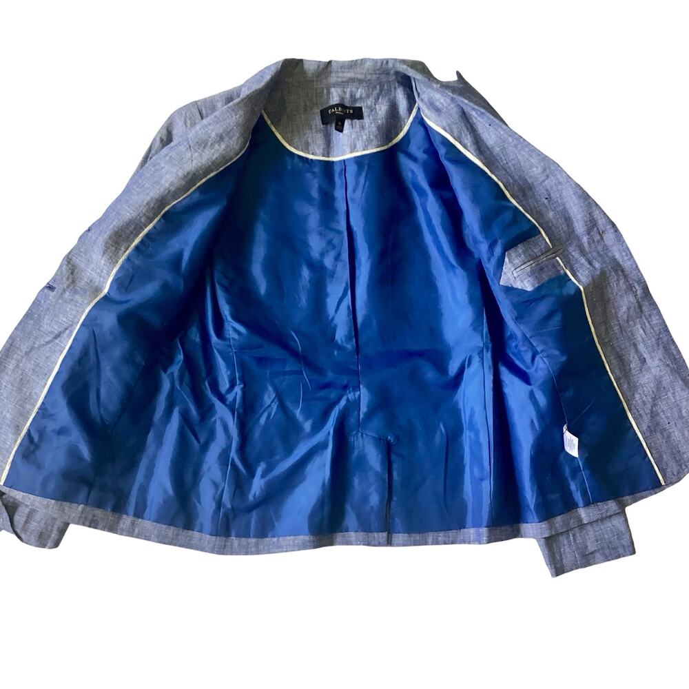 Talbots Blue Linen Blazer - Picture 8 of 10